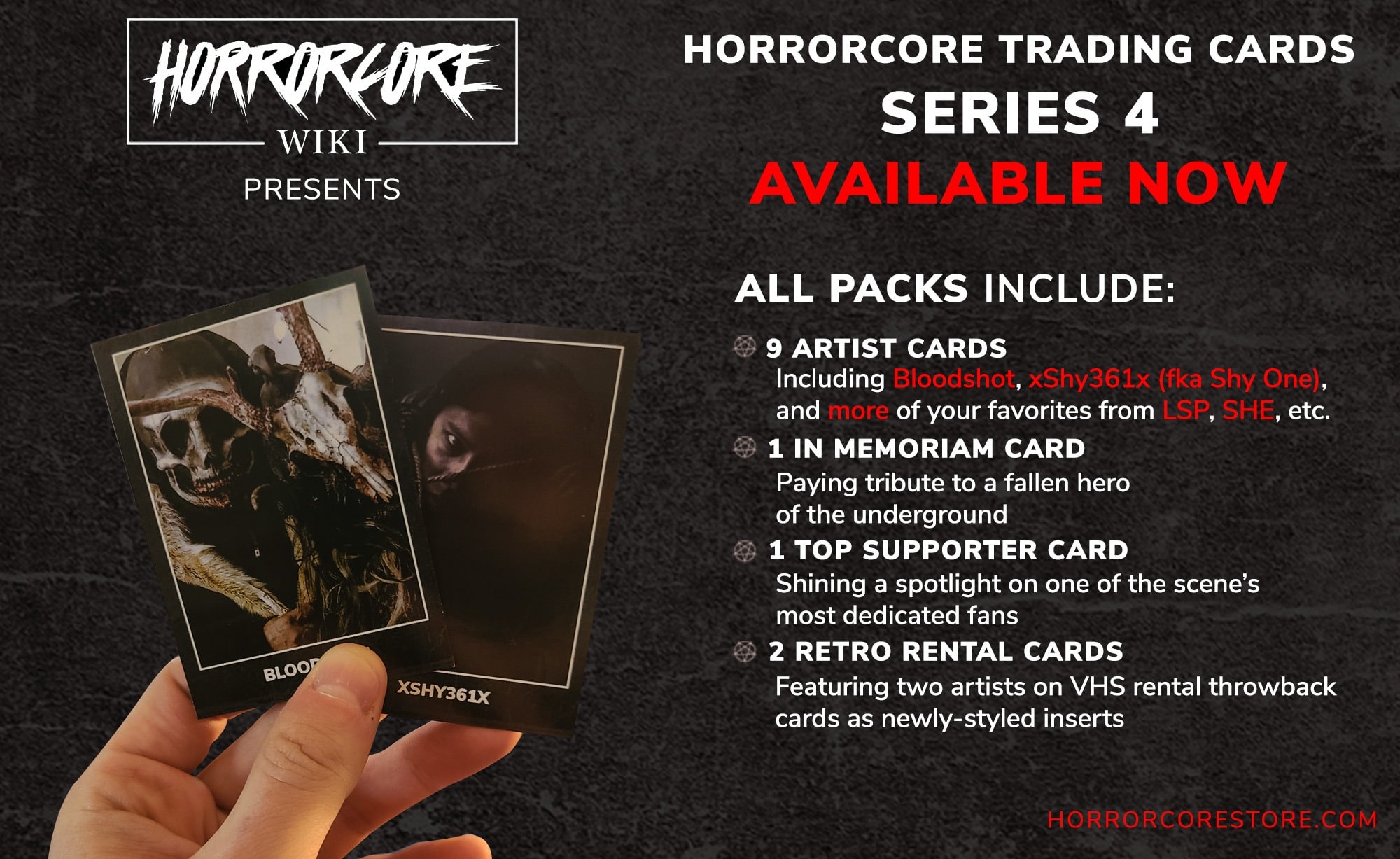 Horrorcore Trading Cards SERIES 4