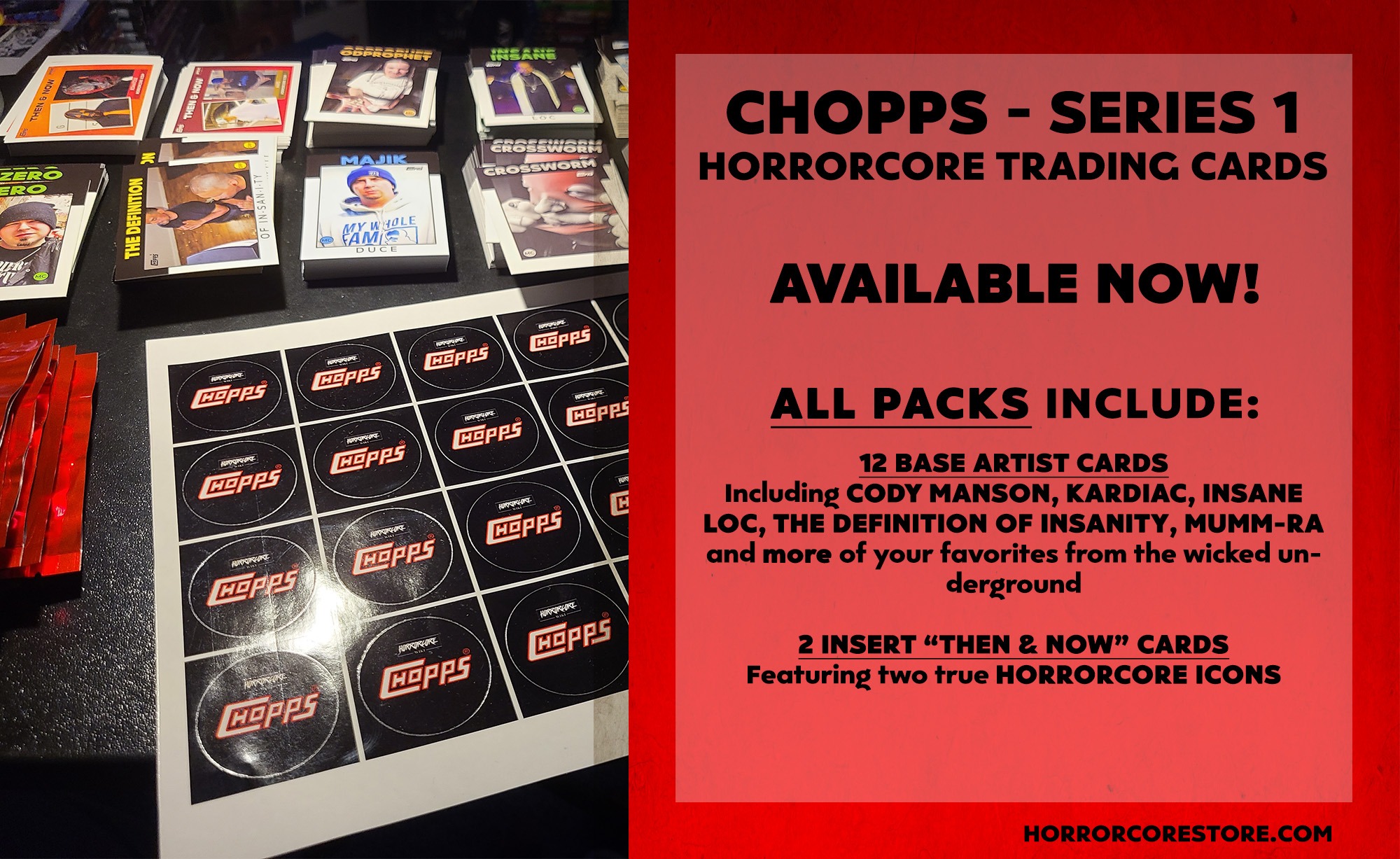 Horrorcore Trading Cards CHOPPS SERIES 1